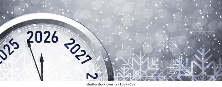 Nueva víspera de año 2026. Ilustración vectorial
