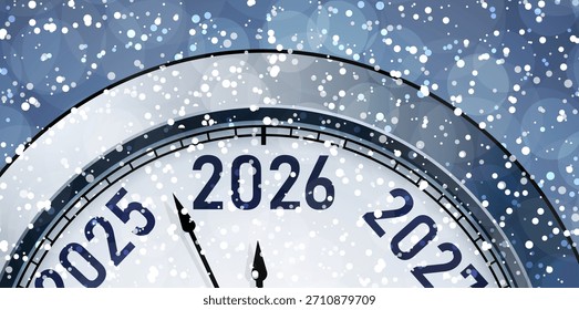 Nueva víspera de año 2026. Ilustración vectorial