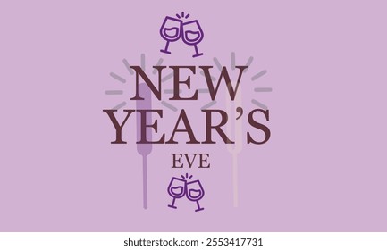 New Year's eve banner 2024