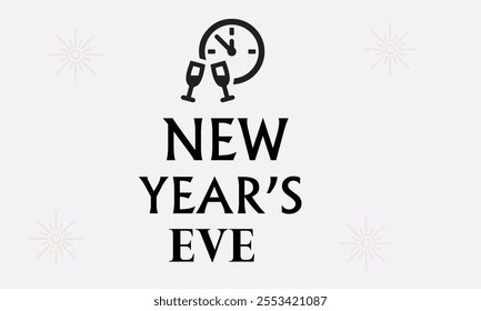 New Year's eve banner 2024