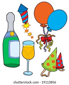 New Years Eve collection - vector illustration.