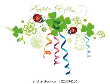 New years eve, colorful sylvester decoration