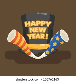 New Year's Eve Hat and Trumpet