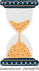 New Year's Eve Hourglass Countdown Vector Illustration