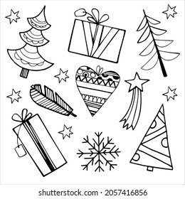
New Year's Eve kit in black and white graphics