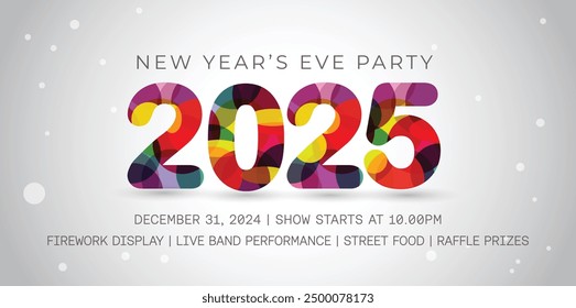New years eve Party 2025 background design bokeh background