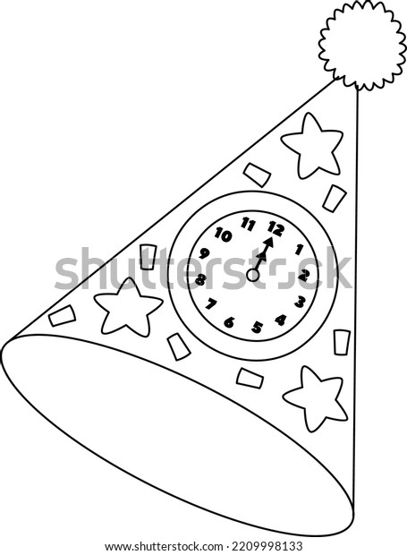 New Years Eve Party Hat Isolated Stock Vector (Royalty Free) 2209998133 ...