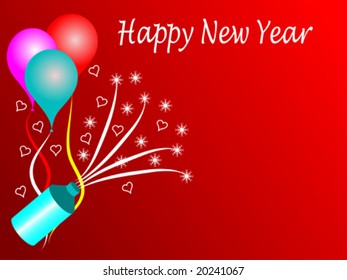 A New Years eve party vector illustration with room for text