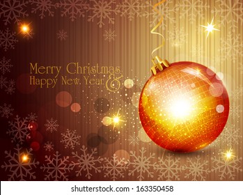 New Year's Eve vector background with ball