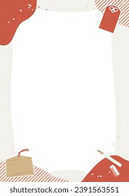 New Year's exam support image illustration frame material