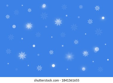 Fondo festivo de Año Nuevo con copos de nieve. Diseño para sitios web, invitaciones, folletos, postales. Ilustración vectorial.