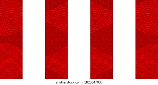 New Year's first sale red and white background
