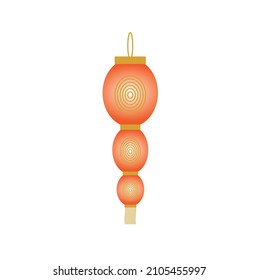 new Year's flashlight, a symbol of the Chinese new year, isolated on a white background