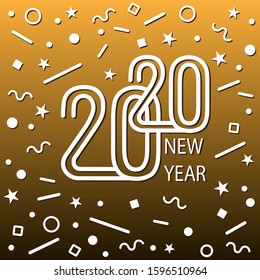 
New Year's font composition 2020.