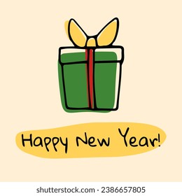New Year's gift postcard congratulations