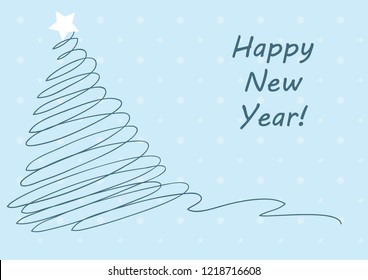 New Year's greeting card, banner, flyer. Happy New Year