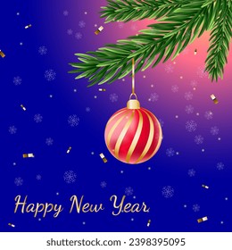 New Year's greeting card. happy new year. Vector illustration