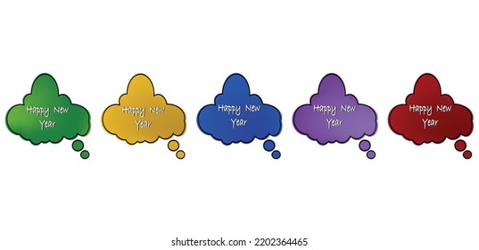 New Year's greetings in a bubble.