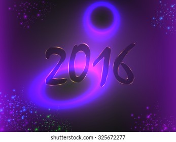 New Year's greetings with the cosmic background