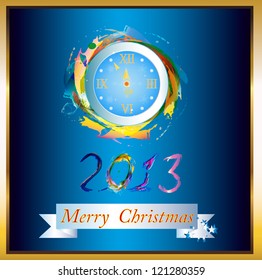 New Years holidays card.Vector