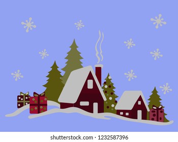 New Year's houses and gifts