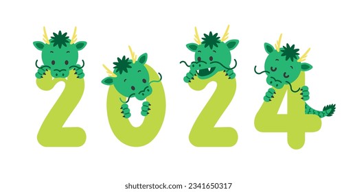 New Years Illustration of the Dragon in 2024