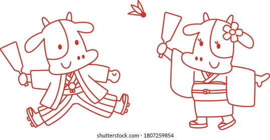 New years illustration of the OX in 2021