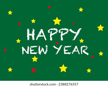New Year's illustration, New Year's pattern with gnomes on a green background