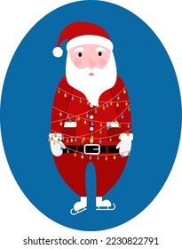 New Year's illustration Santa Claus