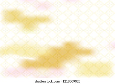 New Year's image of Japanese pattern and blur background