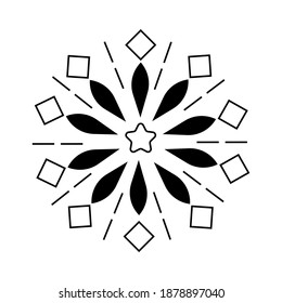 New Year's or Independence Day celebration fireworks line vector icon for apps and websites.