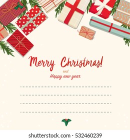 New year's invitation. Card.