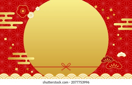 New Year's Japanese style vector illustration