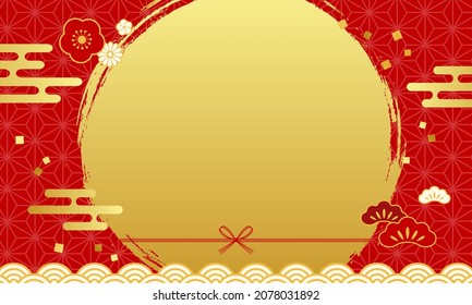 New Year's Japanese style vector illustration