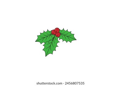 new Year's leaf on transparent background,