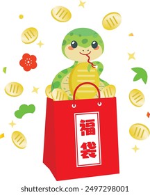 New Year's lucky bag of the Year of the Snake. Translation : "Lucky bag "