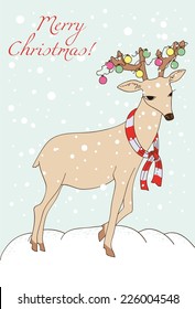 New Year's and Merry Christmas card handmade