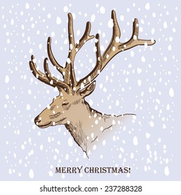 New Year's and Merry Christmas card handmade