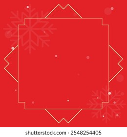 New Year's minimalist background with gold frame