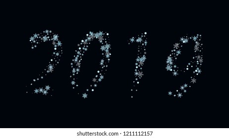 New Year's numbers Creative idea of the element of the design of packaging, wallpaper, covers, printing, holiday