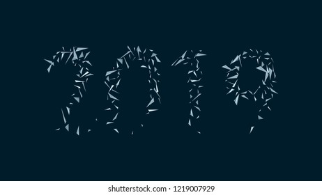 New Year's numbers Creative idea of the element of the design of packaging, wallpaper, covers, printing, holiday