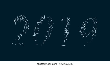 New Year's numbers The modern idea of the design element of packaging, wallpaper, covers, printing, holiday