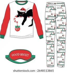 New Year's pajama set. Christmas and more