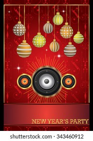 New Year's Party flayer design for night clubs event.