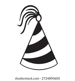 Festa de Ano Novo chapéu ativo de imagem em estilo preto e branco