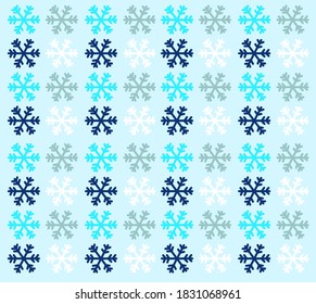 Patrón de Año Nuevo. Fondo con copos de nieve. Copos de nieve multicolor