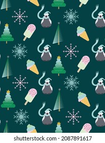 new year's pattern for packaging or print