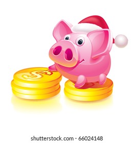 New Year's piggy bank guard