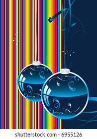 new year's postcard with ball