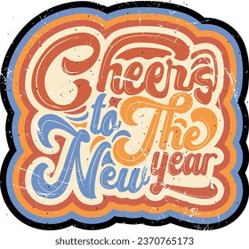 New Years Retro style typography t-shirt desing, Calligraphy t-shirt design, vector desing.